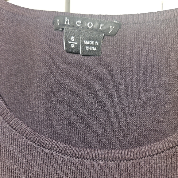 Theory Dominay Plum Fit & Flare A Line Mini Dress Size S - Picture 4 of 6